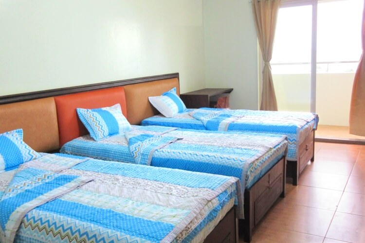 内部ホテル寮:3人部屋(オーシャンビュー) | Cebu Blue Ocean Academy