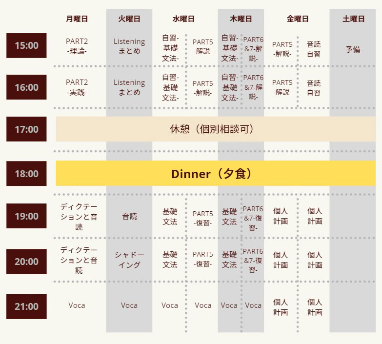 ECヴィレッジスケジュール